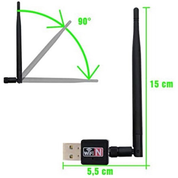 Antena Wireless Usb Wifi 1200Mbps Receptor Pc Tv Notebook 802.IIN Wi-fi